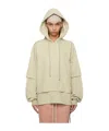 Rick Owens Drkshdw Off-white Hustler Hoodie In Gray