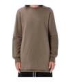 Rick Owens Drkshdw Hustler T Long Sleeve Crew Neck In Brown