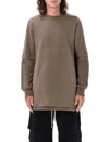 Rick Owens Drkshdw Hustler T Long Sleeve Crew Neck In Brown