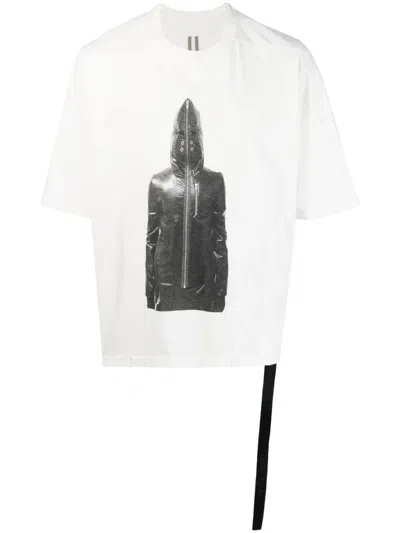 Rick Owens Drkshdw Illustration-print Cotton T-shirt In White