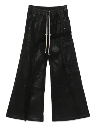 Rick Owens Drkshdw Imbalanced Double Cargo Jumbo Belas Jeans In 09 Black