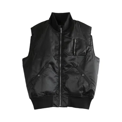 Pre-owned Rick Owens Drkshdw Imbottito Senza Maniche Tankers Bomber 'black' | Men's Size L