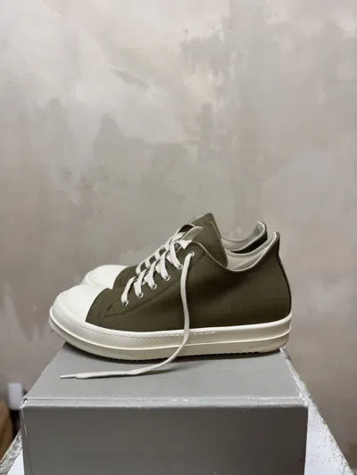 Pre-owned Rick Owens Drkshdw Insane Mint $653 Ramones Milk Pale Green Olive Shoes