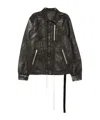 Rick Owens Drkshdw Invisible Zipper Denim Jacket In Black