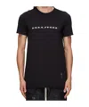 Rick Owens Drkshdw Level T-shirt With Asymmetric Hem And Graphic Print In Black