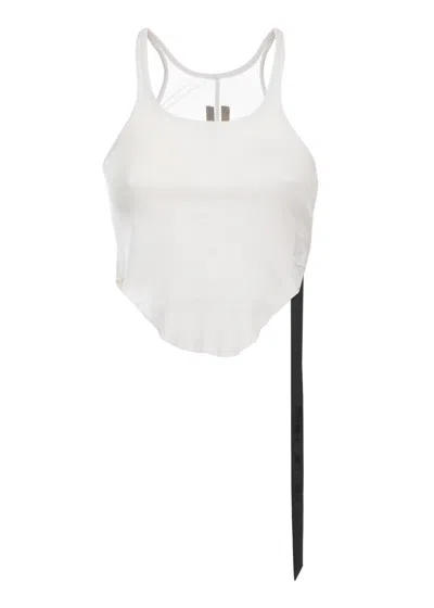 Rick Owens Drkshdw Ivory Tank Top Cotton Tank Top In White