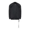 Rick Owens Drkshdw Longline Jacket With Ribbed Cuffs And Hem In Black