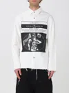 Rick Owens Drkshdw Hollywood Snapfront Opera Printed Jacket In White