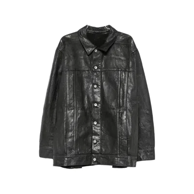 Rick Owens Drkshdw Button-up Denim Jacket In Black