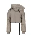 Rick Owens Drkshdw Padded Crop Down Jacket In Gray