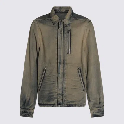 Rick Owens Drkshdw Jacket With Concealed Zipper In Gray