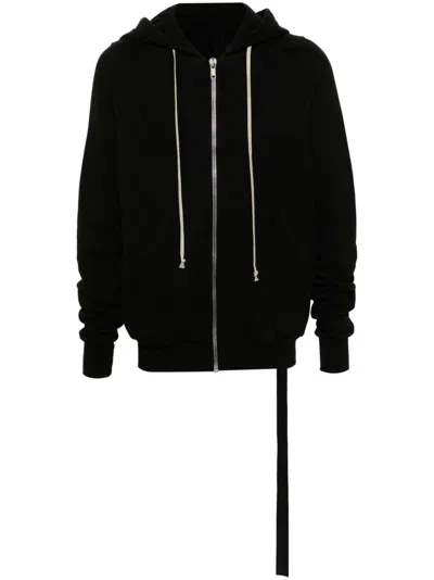 Rick Owens Drkshdw Asymmetrical Hem Long Sleeve Hoodie In Animal Print