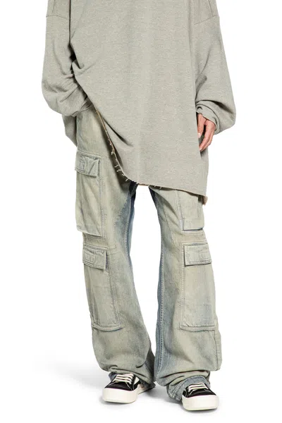 Rick Owens Drkshdw Jeans A Doppio Cargo In Gray