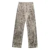 Rick Owens Drkshdw Crackle-print Jeans In Gray
