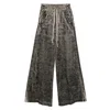 Rick Owens Drkshdw Crackled-effect Zip Trousers In Black
