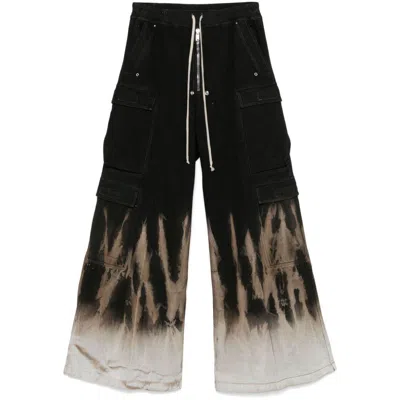 Rick Owens Drkshdw Double Cargo Jumbo Belas Jeans In Black