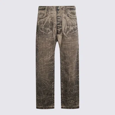 Rick Owens Drkshdw Jeans Black Washed Foil In Gray