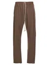 Rick Owens Drkshdw Berlin Drawstring Cotton Pants In Brown