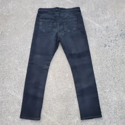 Pre-owned Rick Owens Drkshdw Jeans Mens 36 Black Waxed Detroit Cut 36x32