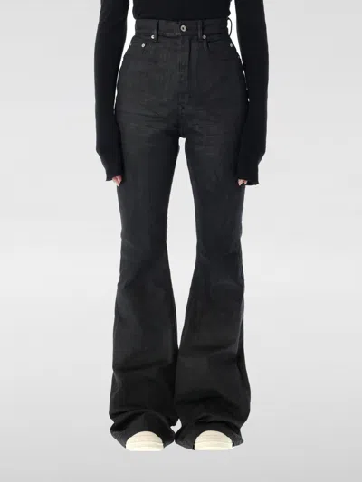 Rick Owens Drkshdw Drkshdw By Rick Owens Woman Jeans Black Size 26 Cotton, Elastomultiester, Rubber