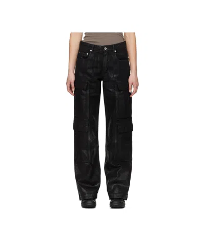 Rick Owens Drkshdw Hollywood Double Cargo Jeans In Black