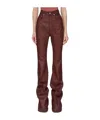 Rick Owens Drkshdw Flared Design Bootcut Denim Trousers In Brown