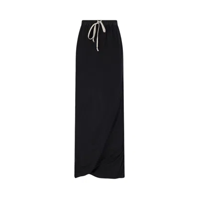 Pre-owned Rick Owens Drkshdw Jersey Pull On Pillar Skirt 'black' | Women's Size Xs