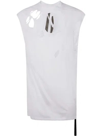 Rick Owens Drkshdw Jersey T-shirt In White