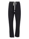Rick Owens Drkshdw Black Cotton Joggers With Mid-rise Waist And Horn Button Details In Black