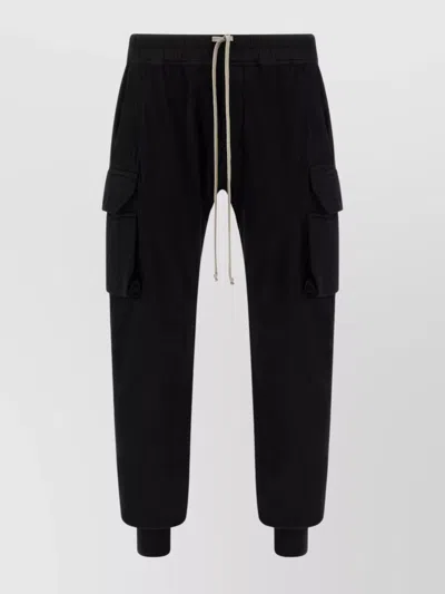 Rick Owens Drkshdw Joggers Elastic Waistband Cargo Pockets In Black
