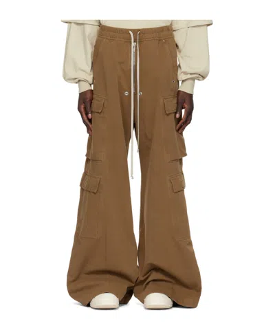 Rick Owens Drkshdw Brown Jumbo Bela Cargo Pants In 44 Khaki Brown