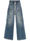 Rick Owens Drkshdw Jumbo Belas Cargo Jeans In Blue