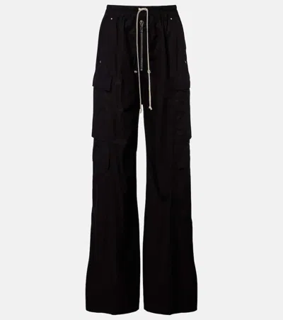 Rick Owens Drkshdw Jumbo Belas Cotton Cargo Pants In Black