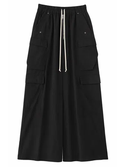 Rick Owens Drkshdw Jumbo Belas Drawstring Wide-leg Pants In Black