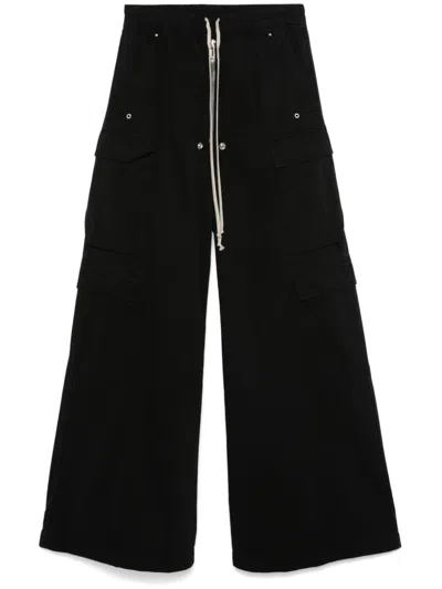 Rick Owens Drkshdw Pantaloni Double Cargo Jumbo Belas In Black