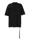 Rick Owens Drkshdw 'jumbo' Black Crewneck T-shirt With Oversized Band In Cotton Man In Black