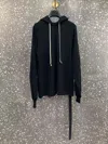 Rick Owens Drkshdw Asymmetrical Hem Long Sleeve Hoodie In Animal Print