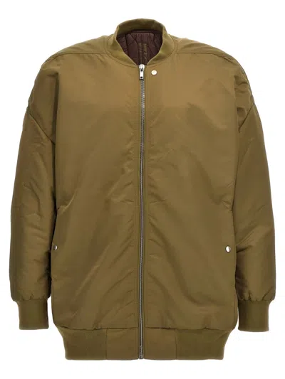 Rick Owens Drkshdw Oversized Flight Bomber Jacket In Green