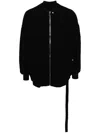 Rick Owens Drkshdw Black Porterville Jumbo Flight Bomber Jacket In Black