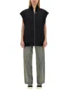Rick Owens Drkshdw Jumbo Flight Zip-up Vest In Black