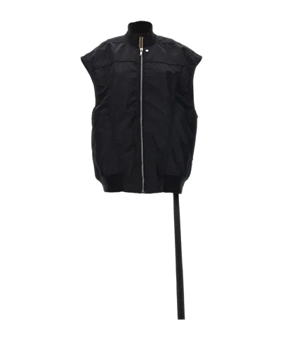 Rick Owens Drkshdw Jumbo Flight Zip-up Vest In Black