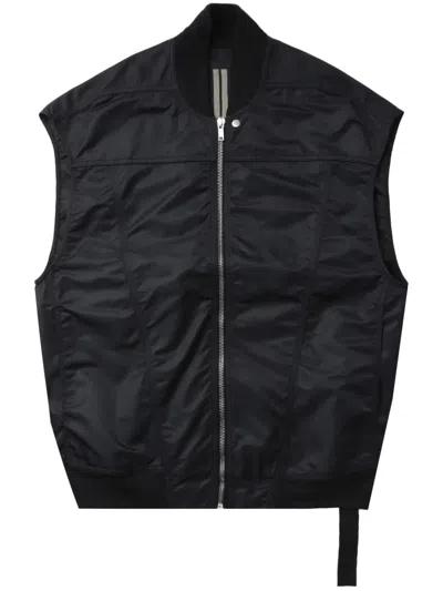 Rick Owens Drkshdw Jumbo Flight Zip-up Vest In Black