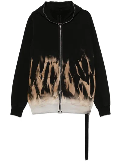 Rick Owens Drkshdw Jumbo Gimp Hoodie In 0983 Black Terra