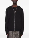Rick Owens Drkshdw Jumbo Gimp Zip-fastening Hoodie In Black