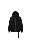 Rick Owens Drkshdw Jumbo Gimp Zip Hoodie Black In Black