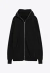 Rick Owens Drkshdw Jumbo Gimp Zip-up Hooded Sweatshirt In Black