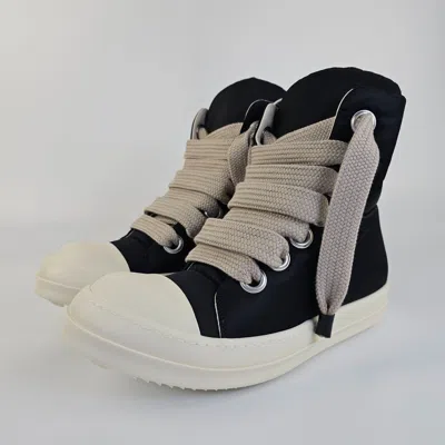 Pre-owned Rick Owens Drkshdw Jumbo Lace Puffer Sneakers New Size 42 In Black