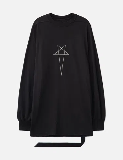 Rick Owens Drkshdw Jumbo Long Sleeve T-shirt In Black