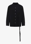 Rick Owens Drkshdw Oversized Shirt With Chest Pockets And Long Sleeves In Black