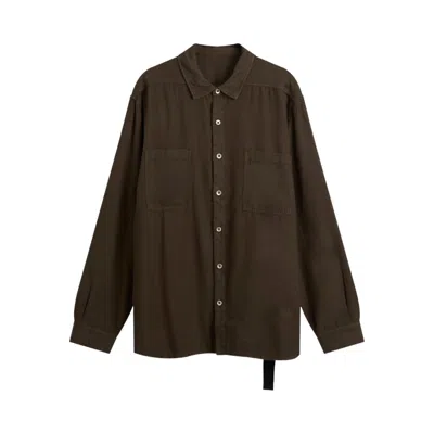 Pre-owned Rick Owens Drkshdw Jumbo Outershirt 'dark Dust' | Brown | Men's Size Xs